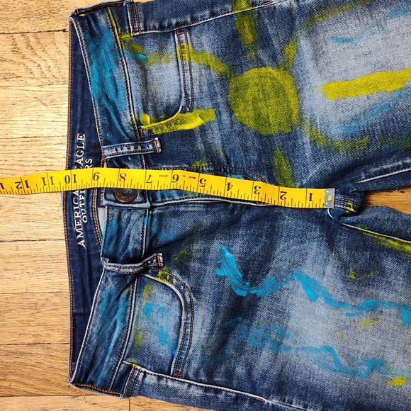 American Eagle Outfitters Super Stretch Jeggings Size 4 Graphic Art Design - Picture 10 of 16